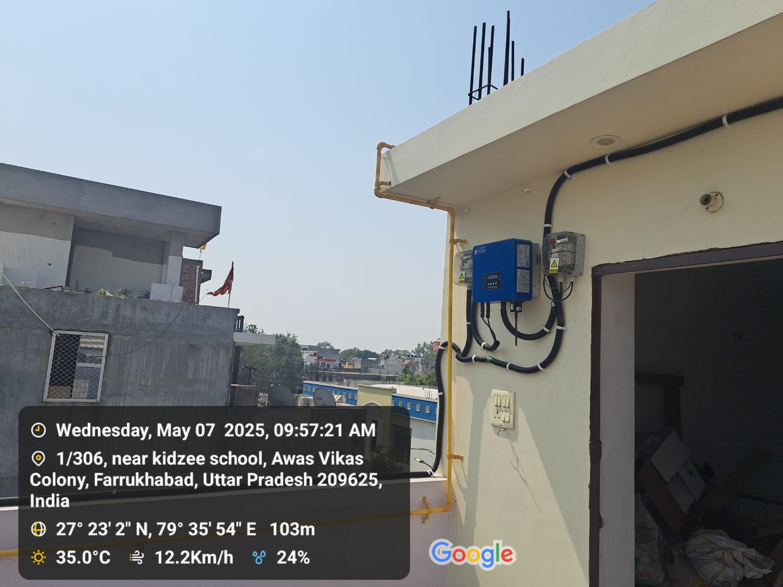 Domestic solar setup
